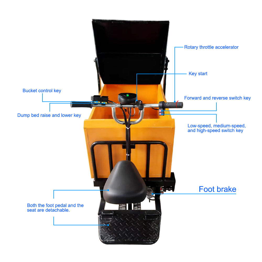 Compact Electric Dumper Truck – Self-Loading and Self-Dumping Features