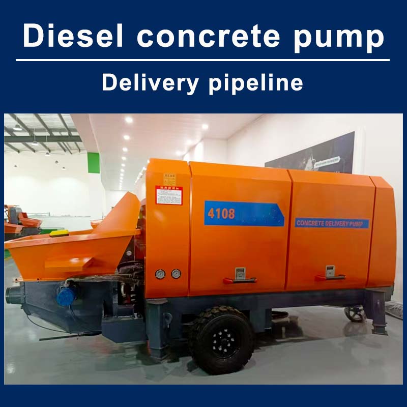 High-Performance Diesel Concrete Pump | 40-45m³/h | 120m Vertical, 260m Horizontal